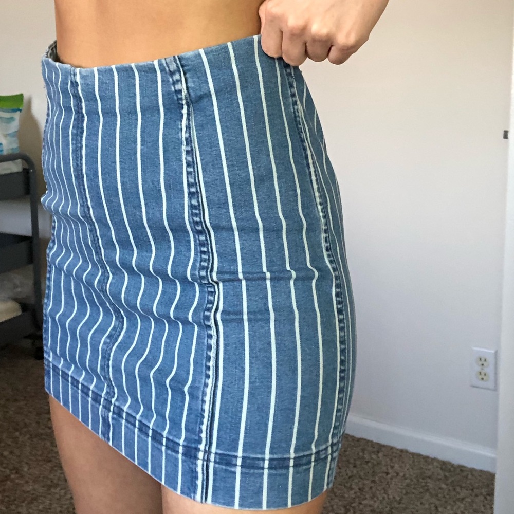 JOLT 28W stripped denim skirt